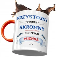 Kubki - Kubek Pomarańczowy Dla Michała Kolegi Męża Prezent z Nadrukiem ze Zdjęciem+ Opakowanie na prezent (wzór 01) - miniaturka - grafika 1