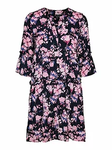 VERO MODA Damska sukienka mini z nadrukiem, granatowy blezer, M - Sukienki - miniaturka - grafika 1