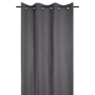 Stof Zasłona Duo 135x240 szara bawełna - Zasłony - miniaturka - grafika 1