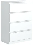 Komody - Szafka 4 Szuflady Biała Pojemna Komoda Do Salonu Sypialni - miniaturka - grafika 1