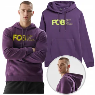 BLUZA z KAPTUREM męska 4F KANGURKA 4FAW23TSWSM0713 L - Bluzy męskie - miniaturka - grafika 1