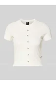 Koszulki i topy damskie - T-shirt krótki z listwą guzikową model Heritage - G-Star Raw - miniaturka - grafika 1
