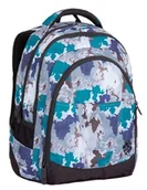 Plecaki szkolne i tornistry - Bagmaster Plecak Młodzieżowy trzykomorowy Bagmaster Digital 7 H szary+ niebieski - miniaturka - grafika 1