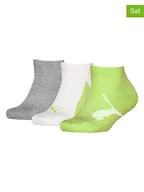 Skarpetki damskie - Puma Skarpety (3 pary) w kolorze zielono-szaro-białym - miniaturka - grafika 1
