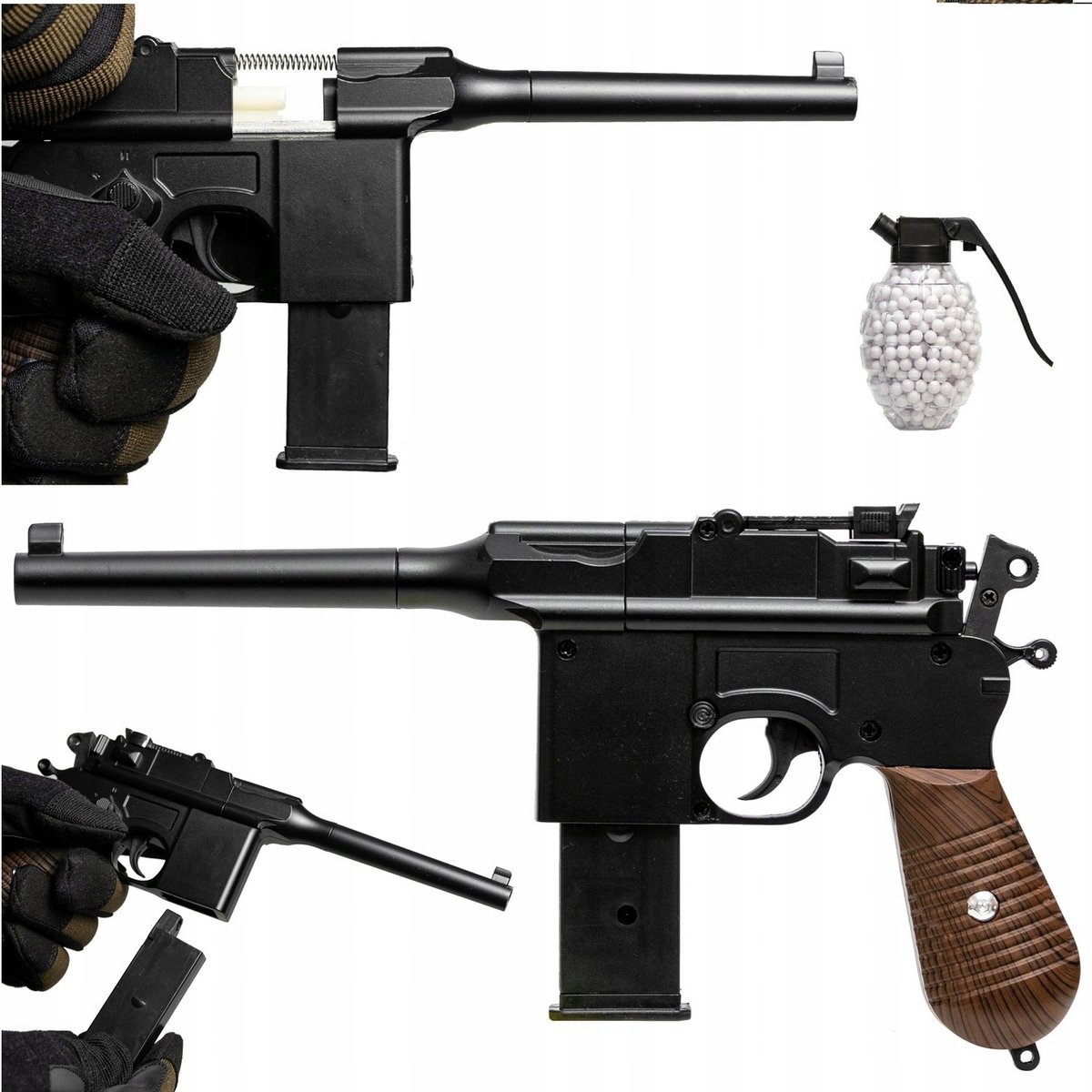 Pistolet Na Kulki Plastikowe Metalowy Replika Broni Bezpieczny