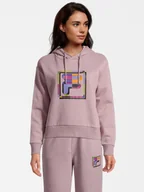 Bluzy damskie - Bluza damska z kapturem krótka Fila FAW0275-40024 XS Różowa (4064556300881). Bluzy z kapturem damskie - miniaturka - grafika 1