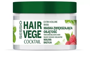 SESSIO Hair Vege Coctail Maska zwiększająca objętość do włosów cienkich i delikatnych - Malina i Bazylia 250ml - Maski do włosów - miniaturka - grafika 2