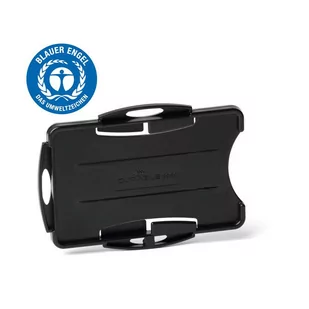 Etui do 2 kart identyfikacyjnych DURABLE ID Eco czarne 898901 10szt. - Identyfikatory - miniaturka - grafika 1