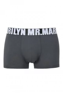 Gładkie bawełniane bokserki męskie Letters Marilyn - MARILYN - Majtki męskie - miniaturka - grafika 1