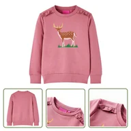 Bluzy dla dziewczynek - Bluza dziecięca - malinowa - 116 - Bluza Dziecięca - miniaturka - grafika 1