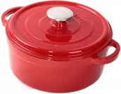 Patelnie - zapiekanka 28 cm 4,6 litra żeliwna czerwona - miniaturka - grafika 1