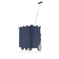 Torby i wózki na zakupy - Wózek CARRYCRUISER, herringbone dark blue, Reisenthel - miniaturka - grafika 1