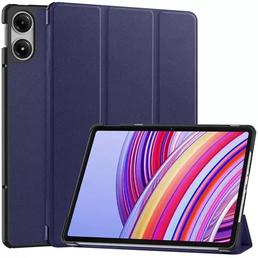 Etui na tablet 4kom.pl Etui SMART do Xiaomi Redmi Pad PRO 12.1 2024 z klapką podstawka budzenie, granatowe