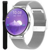 Smartwatch - Zegarek Smartwatch Damski Enter SAT06.111.1411.254-SET srebrny - miniaturka - grafika 1