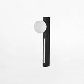 Lampy ścienne - Kinkiet ścienny LED do sypialni, czarna W231102-1 z serii LUND - miniaturka - grafika 1