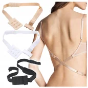 Biustonosze - 3x PASEK OBNIŻAJĄCY ZAPIĘCIE STANIK Gołe Plecy Stanika Damski Napki Zestaw - miniaturka - grafika 1