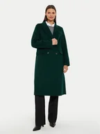 Płaszcze damskie - Tommy Hilfiger Płaszcz wełniany WW0WW42621 Zielony Regular Fit - miniaturka - grafika 1