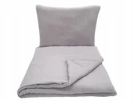 Pościel dla dzieci - Komplet Pościel Muślinowa Basic Z Wypełnieniem 90 X 120 CM 2 Elementy Szary - miniaturka - grafika 1