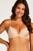 Biustonosze - Hunkemöller Usztywniony biustonosz push-up z fiszbinami Angie Beżowy - miniaturka - grafika 1