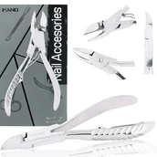 Akcesoria do paznokci - Cążki cęgi do grubych wrastających paznokci skórek obcinaczki nożyczki manicure gabinet SPA srebrne - miniaturka - grafika 1