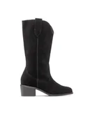 Kozaki damskie - Simple Kowbojki SL-44-02-000113 Czarny - miniaturka - grafika 1