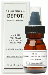 Depot 403 Olejek przed goleniem zmiękczający zarost - zapach migdałowy 30ml - Kosmetyki do golenia - miniaturka - grafika 1