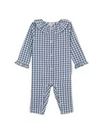 Piżamy chłopięce - Gocco Pijama Cuello Volante DE CUADRO Vichy zestaw piżamowy dla dziewczynek, Petroleo CLARO, Regular, petroleo claro, jeden rozmiar - miniaturka - grafika 1