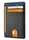 Buffway Smukłe minimalistyczne przednie kieszenie blokujące RFID skórzane portfele dla mężczyzn kobiet, krzyż czarny, S, minimalistyczny