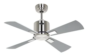 Energooszczędny wentylator sufitowy z pilotem Eco Neo III 92 cm szczotkowane chromowane łopatki biały / jasnoszary - Wentylatory sufitowe - miniaturka - grafika 1