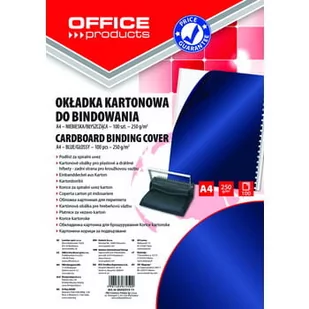 OFFICE PRODUCTS OKŁADKI DO BINDOWANIA OFFICE PRODUCTS KARTON A4 250GSM BŁYSZCZĄCE 100SZT. CIEMNONIEBIESKI zakupy dla domu i biura 20232515-11 - Akcesoria do laminatorów - miniaturka - grafika 1