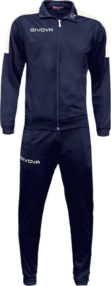 Givova Dres treningowy bluza + spodnie Tuta Revolution granatowo-biały TR033 0403 3XS