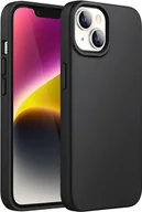 Etui i futerały do telefonów - Silikonowe etui na telefon komórkowy Apple iPhone 14 z matową, czarną osłoną tylną - miniaturka - grafika 1