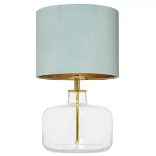Kaspa Gabinetowa lampka abażurowa LORA 41068112 lampa miętowa na stolik - Lampy stojące - miniaturka - grafika 1