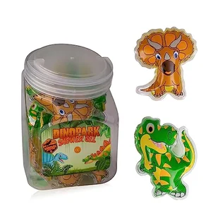 Accentra 24 x mini żel pod prysznic "Dinopark Adventure" 2 dinozaury ocenione 50ml w słoiku cukierków, nagroda loterii, przysługi imprezowe, przyjęcie urodzinowe dla dzieci, pakiet luzem - Kosmetyki kąpielowe dla dzieci - miniaturka - grafika 1