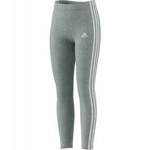Legginsy adidas 3 Stripes LEG HC0092 szary 140 cm - Legginsy - miniaturka - grafika 1