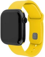 Akcesoria do smartwatchy - Fixed Silikonowy pasek Silicone Strap do Apple Watch 38/40/41/42 mm, żółty - miniaturka - grafika 1