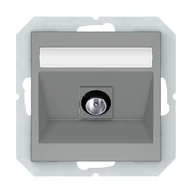 Gniazdka elektryczne - TV SOCKET GREY TVL01-02 QR1000 - miniaturka - grafika 1