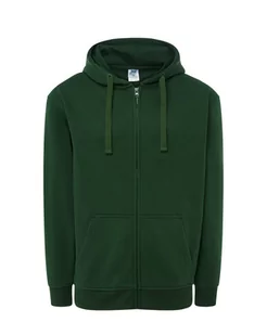 Bluza dresowa na zamek z kapturem męska zielona butelka roz.L - Bluzy męskie - miniaturka - grafika 1