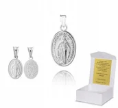 Biżuteria dla dzieci - 925 Srebrny Medalik Katolicki 925 1,47g 2,5cm M17 - miniaturka - grafika 1
