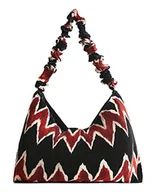 Torebki damskie - Desigual Womens BOLS_ZIGZAG PLEATED IDOME Shoulder Bag, Black, One Size - miniaturka - grafika 1