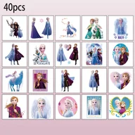 Wyposażenie studia tatuażu - TEMU 40 szt. Tymczasowe Tatuaże Disney Frozen Księżniczki - Oficjalnie Licencjonowane Wzory , Anny i Olafa z Naklejkami w Kształcie - Jaskrawe Kolory - miniaturka - grafika 1