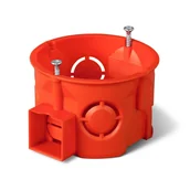 Puszki elektryczne i akcesoria - Onnline Puszka podtynkowa PRO PK-60F łączeniowa płytka z wkrętami, czerwona, IP 20 - miniaturka - grafika 1