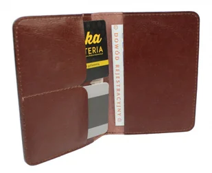 Etui Na Karty Dokumenty PolskaGalanteria Duże Skóra Naturalna Pionowe CZARNY Z BŁĘKITNĄ NITKĄ - Etui na dokumenty i karty - miniaturka - grafika 7