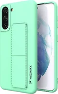 Etui i futerały do telefonów - Wozinsky Wozinsky Kickstand Case elastyczne silikonowe etui z podstawką Samsung Galaxy S21+ 5G S21 Plus 5G miętowy - miniaturka - grafika 1