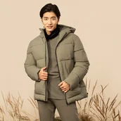 Kurtki męskie - Męska kurtka puchowa pikowana OUTHORN OTHAW22TDJAM018 - miniaturka - grafika 1