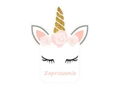 Kartki okolicznościowe i zaproszenia - Zaproszenia personalizowane na urodziny Piękny Jednorożec - 8 szt. - miniaturka - grafika 1
