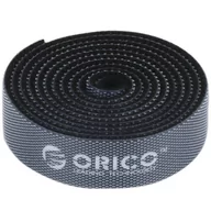 Maskownice do kabli - Orico Taśma rzepowa, organizer kabli Orico 1m (czarny) CBT-1S-BK - miniaturka - grafika 1