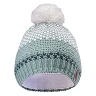 Czapki damskie - Damska Czapka zimowa HI-TEC LADY HERVINA M000143895 – Turkusowy - miniaturka - grafika 1