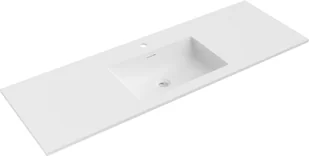 Mexen Otis umywalka wpuszczana w blat 141 x 46,5 cm, biała mat - 25181401 - Umywalki - miniaturka - grafika 1