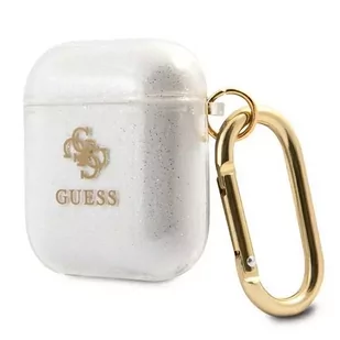 Guess GUA2UCG4GT AirPods cover Transparent Glitter Collection - Akcesoria do słuchawek - miniaturka - grafika 3